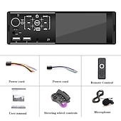 お買い得  車用Bluetoothキット/ハンズフリー-4.1インチ カーMP5プレーヤー 1DIN HD容量性タッチスクリーン カーステレオオーディオラジオサポート ワイヤレスSWCリモート/電話充電ポート/ハンズフリー通話/ミラーリンク/USB/TFカード/AUX-IN/FMラジオ受信機