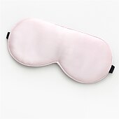 baratos Acessórios de cama-Máscara de olho de seda pura natural 100% real com alça ajustável para dormir, cobertura de sombra de sono de seda amoreira dupla face, bloqueia a luz e reduz os olhos inchados