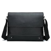 cheap Men&#039;s Bags-Men&#039;s Brown Faux Leather Messenger Bag - Classic Crossbody Design with Adjustable Strap, Perfect for Work or Travel