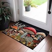 preiswerte Fußmatten-Magic Mushroom Forest Fußmatte, Fußmatten, waschbare Teppiche, Küchenmatte, rutschfester, ölbeständiger Teppich, Innen- und Außenmatte, Schlafzimmer-Dekoration, Badezimmermatte, Eingangsteppich
