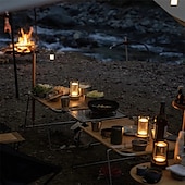 cheap Table Lamps-RGB Remote Control Cross Colorful Charging Table Light Outdoor Camping Light USB Charging  1PC