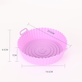 economico Teglie e stampi da forno-Teglia per friggitrice ad aria in silicone alimentare con carta assorbente olio - resistente alle alte temperature