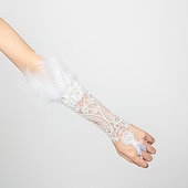 billige Tilbehør og mer-armbånd fjær blonder lange hansker håndledd mansjetter armbånd punk &amp;amp; gotisk steampunk legering for disco cosplay karneval kvinners kostyme smykker mote smykker