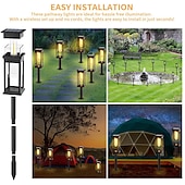 Χαμηλού Κόστους Διαδρομές και φανάρια-1 τεμ 3 W Ηλιακά Φώτα LED Ηλιακή Τροφοδότηση Αδιάβροχη Διακοσμητικό Θερμό Λευκό 1.2 V Εξωτερικός Φωτισμός Αυλή Κήπος 1 LED χάντρες Χριστούγεννα Πρωτοχρονιά