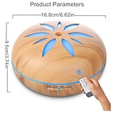 cheap Humidifiers &amp; Dehumidifiers-Large Capacity Wooden Essential Oil Diffuser with Remote - Ultrasonic Humidifier for Home and Office - Aroma Diffuser for Air Freshener and Humidification