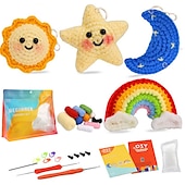 economico Giochi innovativi-kit all&#039;uncinetto per principianti, kit per principianti all&#039;uncinetto con tutorial video passo-passo, kit all&#039;uncinetto per principianti per adulti e bambini, kit per lavorare a maglia per