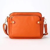cheap Handbag &amp; Totes-Women&#039;s Vintage Three-Layer Leather Crossbody Shoulder &amp; Clutch Bag – Multi-Compartment Design for Casual, Work, and Travel Use