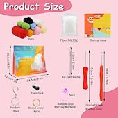 economico Giochi innovativi-kit all&#039;uncinetto per principianti, kit per principianti all&#039;uncinetto con tutorial video passo-passo, kit all&#039;uncinetto per principianti per adulti e bambini, kit per lavorare a maglia per