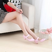 cheap Block Heels-Women&#039;s Yellow Mary Jane Shoes – Round Toe, Low Heel, Comfortable Strap Design for Parties &amp; Special Occasions