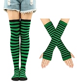 abordables Accesorios-Calcetines hasta rodilla Calcetines de Navidad Mujer Navidad Carnaval Mardi Gras Nochebuena Retro Antiguo Guantes Calcetines