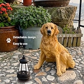 economico Luci paesaggistiche-Luci solari per cani da esterno impermeabili Decorazioni per il giardino per cani Luci solari da giardino per esterni impermeabili Decorazione paesaggistica Lampada da prato ornamenti da esterno