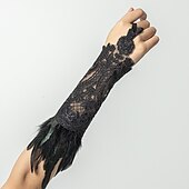 billige Tilbehør og mer-armbånd fjær blonder lange hansker håndledd mansjetter armbånd punk &amp;amp; gotisk steampunk legering for disco cosplay karneval kvinners kostyme smykker mote smykker