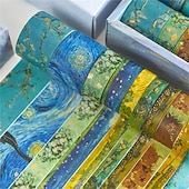 halpa Tapahtuma- ja juhlatarvikkeet-10 kpl van gogh washi teippisetti, koristeliima itse askarteluun, lahjapaketointi, scrapbooking-tarvikkeet, bullet journalit, suunnittelijat, juhlakoristeet