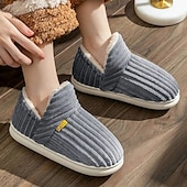ieftine Flip-Flops de Damă-papuci de casă roz de pluș pentru femei, cu căptușeală din lână – pantofi confortabili, anti-alunecare, pentru confortul casei