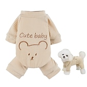 abordables Combinaison-Chien Chat Combinaison Mignon Occasionnel Hiver Chaud Respirant Doux Lavable Confortable Extérieur Décontracté Quotidien Vêtements pour Chiens for Bichon Frisé Spitz Nain Bébé Animal Papillon Petit