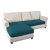 baratos Capa para assento de Sofá &amp; Apoios de Braços-Capas de sofá seccionais, capas de sofá em forma de l antiderrapantes elásticas, capas de almofada de assento de sofá separadas, capa de chaise-longue para sofá secional esquerdo/direito de 2/3