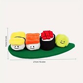 cheap Dog Toys-1pc Durable Sushi Design Pet Toy for Grinding Teeth Squeaking and Food Leaking - Interactive Chew Toy for Dogs
