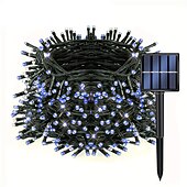 Недорогие Рождественские огни-Солнечный гирляндный светильник, разноцветный, рождественский, на солнечной энергии, с 8 режимами, водонепроницаемый медный провод, гирлянды для спальни, патио, сада, дерева, вечерние украшения двора,