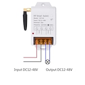 お買い得  スマートスイッチ-DC 12v 24v 48v 433mhz ワイヤレスリモコンスイッチ 30a 高電流リレー受信機ポンプライトランプ