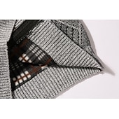 abordables Gilet-Homme Pull Chandail Gilet Cardigan Pull Zippé Pull Veste A côtes Tricoter Découpé Tricoté Géométrique Mao Guêtres Moderne contemporain Usage quotidien Sortie Vêtement Tenue Hiver bleu marine Gris