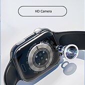 abordables Montres connectées-DS9 Montre intelligente 1.96 pouce Smartwatch Montre Connectée 4G Podomètre Moniteur de Fréquence Cardiaque Calendrier Compatible avec Invalide Femme Hommes Mode Mains-Libres Rappel de Message Suivi