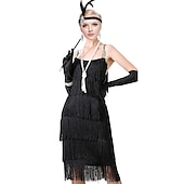 economico Sciarpe &amp; Wrap-Retrò Vintage Anni Ruggenti Anni 1920 Abiti Fascia Flapper Set di accessori Il grande Gatsby Invitato al matrimonio Paillettes Paillettes Per donna Halloween Carnevale Mascherata Carnevale Festa