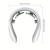 お買い得  ボディマッサージ機-4ヘッドスマート電気パルスネックマッサージャー、ヒートコードレス &amp; ポータブル頸椎リラックス痛み混練マッサージ機 10 モード 16 レベル十 &amp; デュアルモーター振動