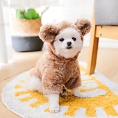 Недорогие Пальто-Собаки Коты Плащи Жакет Симпатичные Стиль На каждый день Зима Теплый Дышащий Мягкий Влажная чистка Удобный Рождество на открытом воздухе На каждый день Одежда для собак for