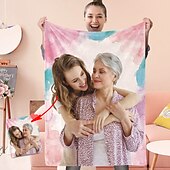 billige Personlig teppe-Egendefinerte tepper med bilder personlige gave til par tilpasset bildeteppe jeg elsker deg gaver bursdagsgave til kone mann kjæreste
