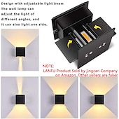 economico applique da esterno-applique da parete per esterni a led angolo del fascio regolabile 10w su e giù luce applique da parete per esterni impermeabile a led grigio lampada da parete nera led ip65 impermeabile 1050lm