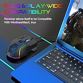 Недорогие Мыши-проводная игровая мышь, компьютерная игровая мышь, USB-мышь, высокоточная регулируемая 12800 точек на дюйм, 10 программируемых кнопок, эргономичная игровая мышь Plug Play для ноутбука Mac