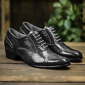 baratos Semi-formal-Homens Oxfords Retro Sapatos formais Bullock Shoes Sapatos de vestir Caminhada Formais Natal Festas &amp; Noite Dia de São Patrício Couro Ecológico Respirável Confortável Resistência ao desgaste Com