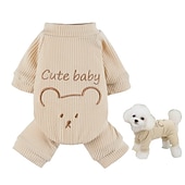 abordables Combinaison-Chien Chat Combinaison Mignon Occasionnel Hiver Chaud Respirant Doux Lavable Confortable Extérieur Décontracté Quotidien Vêtements pour Chiens for Bichon Frisé Spitz Nain Bébé Animal Papillon Petit