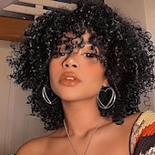billige Parykker av topp kvalitet-myk og stilig 14 tommers blond afro krøllet parykk for kvinner - perfekt for 70-tallet og kinky krøllete hår - syntetisk fibermateriale for langvarig bruk