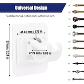 cheap Storage &amp; Organization-4Pcs Self Adhesive Curtain Rod Bracket Punch-free Curtain Rod Clips Nail-Free Hook Adjustable Shower Curtain Rod Hanging Holder