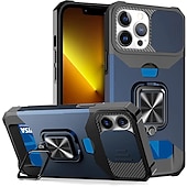 levne Pouzdra pro iPhone-telefon Carcasă Pro iPhone 15 Pro Max Plus iPhone 14 13 12 11 Pro Max Mini SE X XR XS Max 8 7 Plus Zadní kryt Držák na prsteny Slot pro kartu Nárazuvzdorné TPU PC