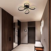 billige Taklamper-moderne taklys ring design led svart taklampe 3 farger akryl taklampe pendelbelysning for stue soverom spisestue kjøkken foajé 110-240v