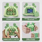 economico intrattenimento elettronico-gioco di bolle a spinta veloce, pop fidget portatile aggiornato che illumina i giocattoli da gioco professionali, gioco elettronico a spinta rapida, giocattoli sensoriali fidget per il compleanno