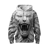 tanie męskie bluzy 3d-męska ouku graficzna bluza z kapturem ze zwierzęcym wzorem bluza z kapturem bluza z kapturem bluza z kapturem z długim rękawem bluza z kapturem moda 3d druk sportowy na zewnątrz wakacje 5 7 nadruk przednia kieszeń wiosna i jesień projektant