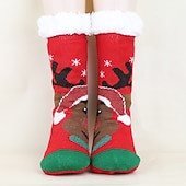 abordables sombrero de papá noel y accesorios-Papá Noel Artículos Para Celebrar la Navidad Calcetines de Navidad Hombre Mujer Navidad Nochebuena Estilo lindo Calcetines