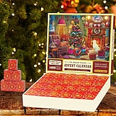 cheap Advent Calendar-Jigsaw Puzzle Advent Calendar 2024-1008 Pieces Jigsaw Puzzle for Adult Kids,24 Days Countdown Calendar,The Birth of Jesus,Family Game Puzzle,Christmas Gift Idea for Teens