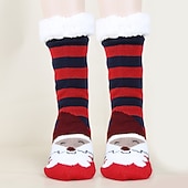 abordables sombrero de papá noel y accesorios-Papá Noel Artículos Para Celebrar la Navidad Calcetines de Navidad Hombre Mujer Navidad Nochebuena Estilo lindo Calcetines
