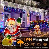 ieftine Alimentare USB-4m Fâșii de Iluminat Lumini de țurțuri de Crăciun 96 LED-uri Alb Cald Alb Rece Albastru Lumini de sărbători Fereastra / Cortina / Icicle Lights Nuntă Glob de Craciun Alimentat USB