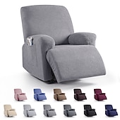cheap Recliner Chair Cover-Loveseat 3 Seater Burgundy Recliner Covers Cover for Large Reclining Chair Slipcover Seat Reversible Washable Protector with Elastic Adjustable Straps for Kids Pets