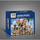 economico Puzzle-creativo 1000 pezzi di carta bianca piatta carta addensata puzzle circolare luna amore mare puzzle giocattolo per adulti