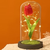 cheap Gifts-Tulip Flower Gifts for Women,Mothers Day Flowers Gifts for Mom Wife from Daughter Son Husband,Birthday Gifts for Women Best Friend Her Girlfriend,Glass Tulip Grandma Mom Gifts for Mothers Day