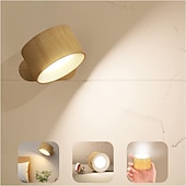 abordables Luces de disco-Luces LED para gabinete con control remoto, lámpara de pared recargable de 3000 mah, 3 temperaturas de color, luz magnética regulable con rotación de 360 °, para pasillo junto a la cama del dormitorio