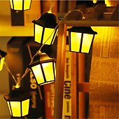 economico Striscie luci a batteria-Lanterna da palazzo retrò a 10 led stringa di lucine fata lanterna alimentata a batteria ghirlanda di natale per decorazioni per la camera da letto per feste di nozze 1 set