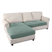 baratos Capa para assento de Sofá &amp; Apoios de Braços-Capas de sofá seccionais, capas de sofá em forma de l antiderrapantes elásticas, capas de almofada de assento de sofá separadas, capa de chaise-longue para sofá secional esquerdo/direito de 2/3