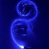 cheap Novelties-LED Fiber Optic Dance Whip - USB Rechargeable Ideal for Halloween Christmas and Holiday Celebrations - Perfect for Stage Ambience Props
